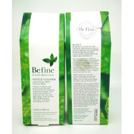 BeFIne 2-PACK BeFine Gentle Cleasnser Sugar, Mint, Oats & Rice 3.4oz ea NEW