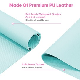 Subay Nail Art Table Mat, Foldable Nail Hand Rest Pad for Nail Arm Rest, PU Leather Nail Mat Nail Hand Rest Pillow Manicure Pad Desk Mat for Nail Technician Salon Home - Blue