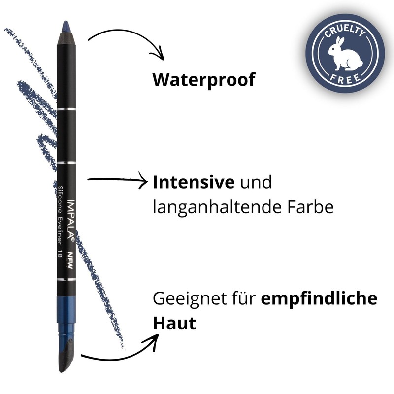 Impala Waterproof Silicon Eye Pencil 18 Dark Blue Super longlasting