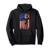 Break Dancer USA American Flag Break Dancing Silhouette Pullover Hoodie