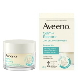 Decatela m and Restore Oat Gel Facial Moisturizer for Sensitive Skin, Lightweight Gel Cre