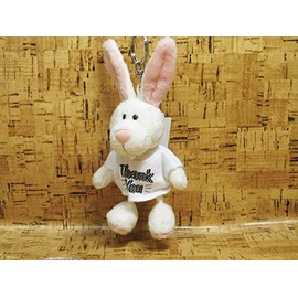 NICI (Niki) Key Ring/Rabbit Thank You T-Shirt 10 cm