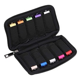 USB Flash Drive Case - Vellgo Soft Material Thumb Drive Holder case, USB Drive Holder Organizer, Portable Electronic Accessories Bag for USB Memory Stick with 10 Slots