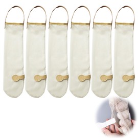 6 Pcs Mesh Produce Bags,Long Hanging Net Bag,Reusable Washable Grocery Net Bags for Kitchen Refrigerator Potato Onion Garlic Vegetable Fruit Storage