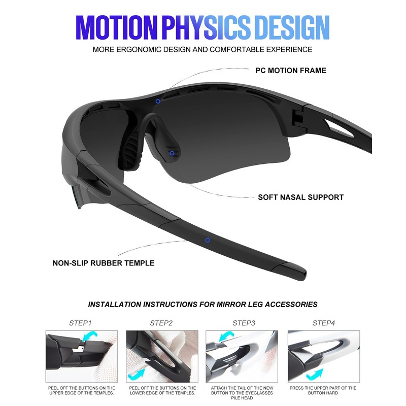 NSSIW Sunglasses-Men Polarized Sports Mens-Sunglasses: Running Sun Glasses Men Women