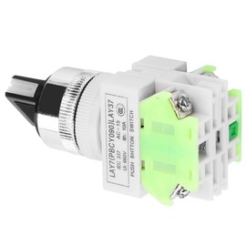 3 Position Rotary Switch, 220V 5A Maintenance Selector Self-Lock Switch, LAY37-20 X/31 ON-OFF Electric Rotary Switch