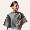 Hair Salon Gown and Shoulder Cover for Drying & Perming Style Blue