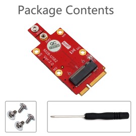 M.2 to Mini PCI‑E Adapter,M.2 to Mini PCI‑E Adapter Converter Dual Nano SIM Card Slot with M2 Screw Kit