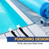 Treela 48 Pcs Pool Solar Cover Reel Attachment Straps Kit