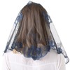 Ammmscaf - Velo capilla de encaje católico, masa, bordado para