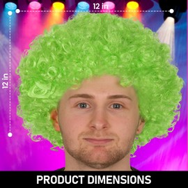 Afro Wig for Men Curly Hair Wigs Fancy Dress for Adults - Curly Hair Wigs Fancy Dress Accessories for Men - Curly Mens Wig for 80s Fancy Dress Men - Curly Wig Men for 70s Fancy Dress Outfits