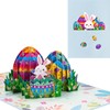 Pop-up Card Easter,3D Easter Eggs and Easter Bunny Card with
