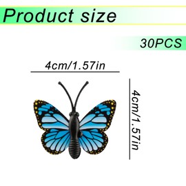 Tabanzhe 30PCS Butterfly Thumb Tacks-Colorful Cute Decorative Push Pin Set Novelty Butterfly Drawing Pins for Photo Wall Cork Board Bulletin Board Home Wall Decorations Office Desk Accessories