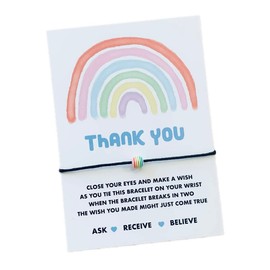 Thank you gift | Rainbow of hope gift | Thank you rainbow wish bracelet | Rainbow gift