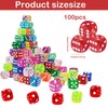 GAROMIA Colourful Dice Set, Six Sided Transparent Colours Dice 12