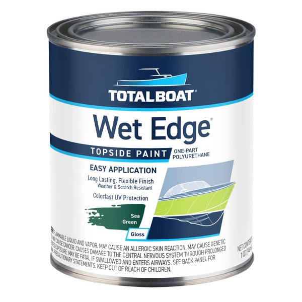 TotalBoat-365389 Wet Edge Marine Topside Paint for Boats, Fiberglass, and