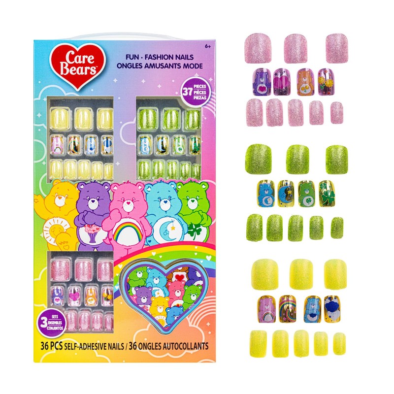 Townley Girl 36 uñas postizas de Ositos Amorosos para niñas