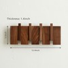 QUELLANCE Wooden Coat Hooks Wall Mounted, Coat Rack Hanger Wall