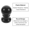 SEIWEI Flagpole End Piece Ball Head Plastic Black Flag Poles