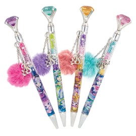 Nebulous Stars Random Diamond Pen - Gem-Filled Ballpoint Pen with Pretty Charms, Fun Stationery for Kids 5+, Assorted Styles