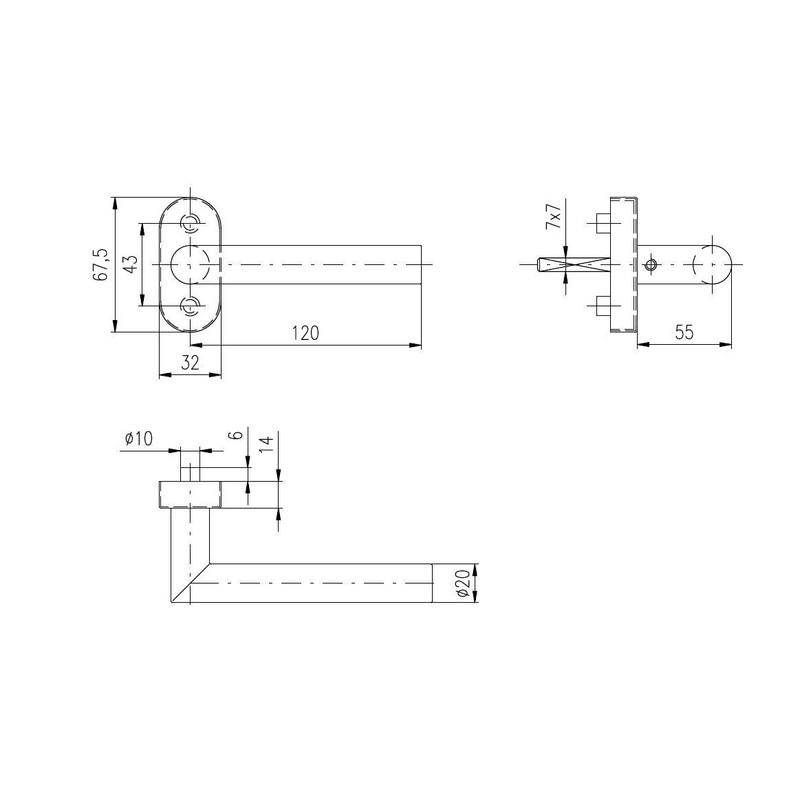 ROSTEX Vigo Stainless Steel Window Handle Matte Black with Oval