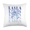 Coquette Custom LAYLA Blue French Bow Throw Pillow
