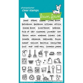 Lawn Fawn Clear Stamps - Plan on it: Spring Cleaning (LF1607)