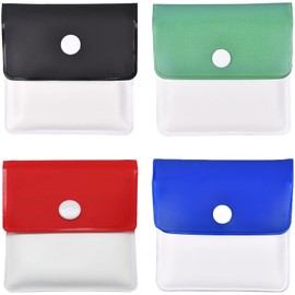 Portable Pocket Ashtray Pouch 4 Pieces Reusable Fireproof PVC Odour-Proof Ashtray Environmentally Friendly Outdoor Travel Ashtray