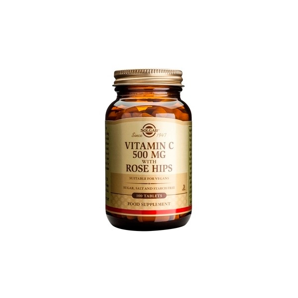 Solgar Vitamin C with Rose Hips 500mg 100 Tablets