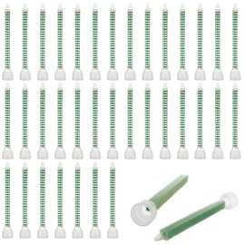 YOUNTHYE 25PCS Epoxy Mixing Nozzle 6.3 inch Mixer Plastic Resin Mixing Tip 24 Element Static Mixing Nozzle Tip