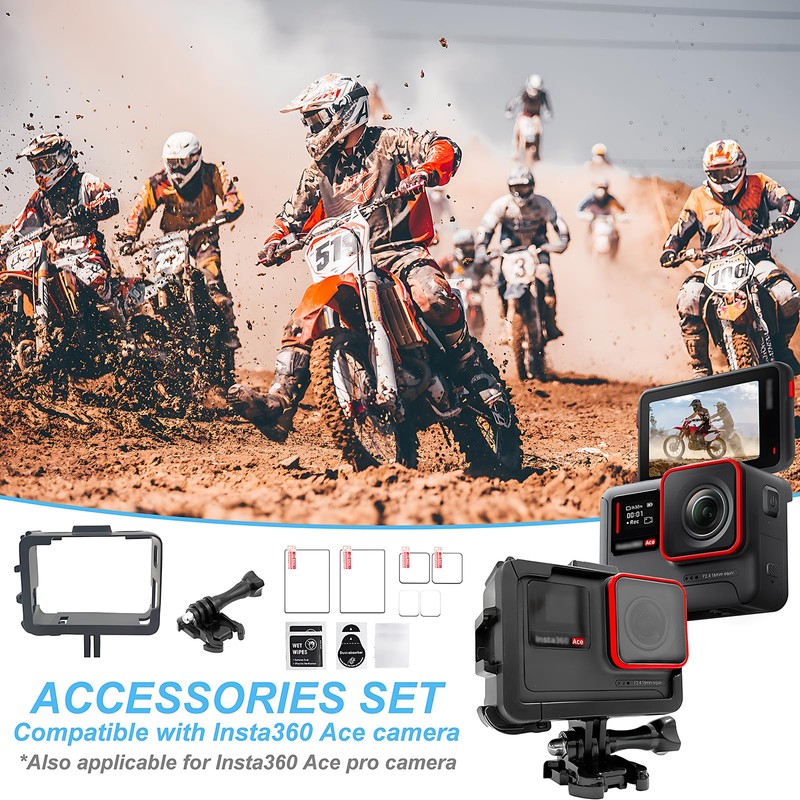 Cage for Insta 360 Ace Frame Accessories, Protective Housing Shell