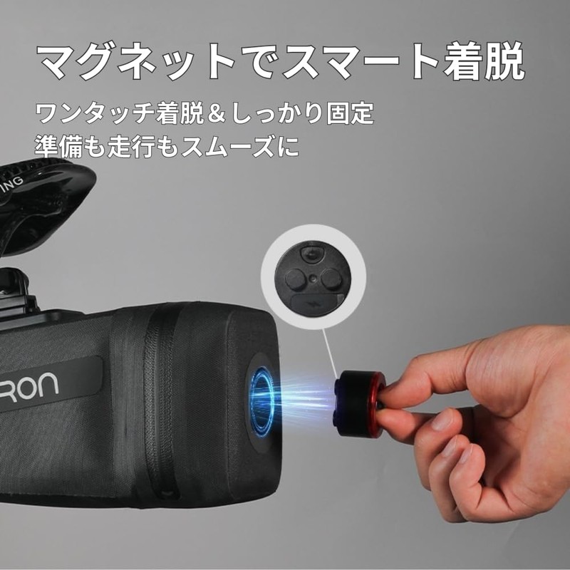 Gaciron (BIRD NEST-200 Saddlebag, Rear Light, Bicycle, Taillight, 30 lm,