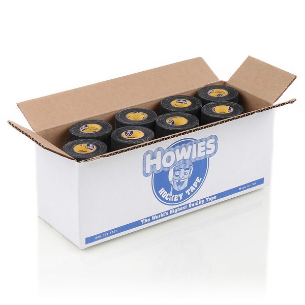 Howies Hockey Tape - Black Stretchy Grip Hockey Tape (12 Pack) Coband Cohesive Wrap