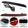 BINQIGOO Red Housing Full LED Rear Reflector Fog Bumper DRL