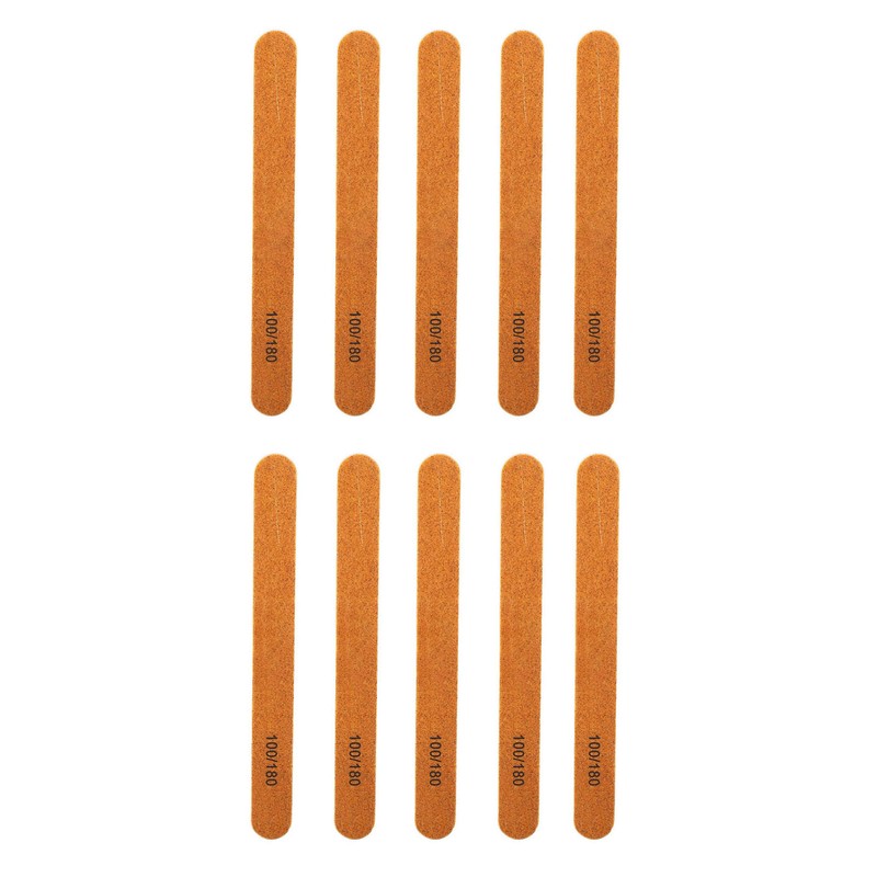 10pcs Nail File Professional Wood Core Reusable Double Sides Washable