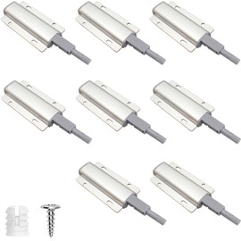Pack of 8 Push Open Magnetic Tip On for Doors, Furniture, Drawers, Pressure Opener, Cupboard Door Opener, Push To Open Door Opener, Push To Open Cabinet Door, Push To Open Door Opener