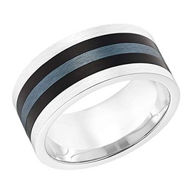 s.Oliver 2031517 Men's Ring Stainless Steel Silver Comes in Jewellery Gift Box, Metal, No Gemstone