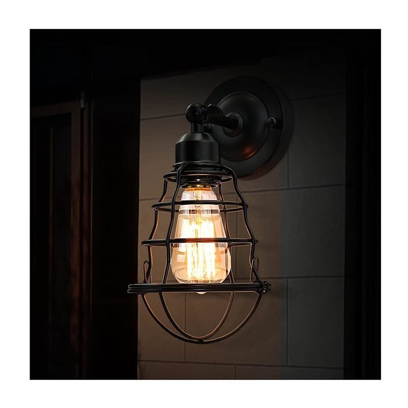 Farmhouse Wall Sconces 2pack, Vintage Wall Light Fixtures, Industrial Wire