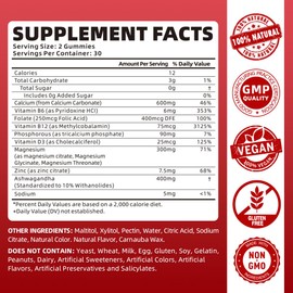 softbear Calcium Magnesium Zinc Gummies for Adult & Kids, Suagr-Free Calcium Magnesium Zinc D3 Supplement for Bone Strength & Immune Health, Raspberry Flavor 120 Count