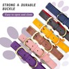 HSIGIO Padded Leather Dog Collar, Soft Breathable Adjustable Waterproof Dog