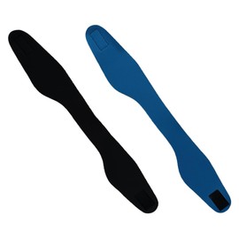 2pcs Adjustable Swimming Headband, Waterproof Ear Protection Band, Swim Ear Cover for Swimmer’s, Comfortable Band for Kids & Adults (Blue and Black, M)