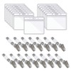15 Pack Clear Card Holder with Clip, Badge Holder, Badge