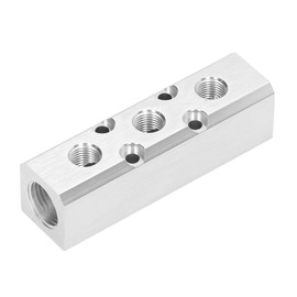 Laroal Air Source Gas Distributor Split Aluminum Row Air Distribution Block Compressed Air Distributor Suitable For Air Pumps Cylinders Compressors