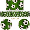 Pudodo Soccer Table Runner Sport Baby Shower Tablecloth Soccer Theme