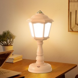 realmoon Bedroom Small Table Lamp - Head Retro Table Lamp - Bedroom Touch Control 3 Way Dimmable Bedside Table Lamp Children's Room Living Room Office Dormitory Desk Reading Lamp (Yellow)