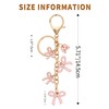 Popizard Bow Purse Charms Keychain - M Pink Bow Alphabet