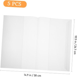 5piezas Cubiertas De Libros Reutilizables Transparentes Impermeables Fundas Para Textos Escolares Novelas