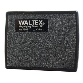 WALTEX: 1-1/4 x 1-1/4 Square Shaped, 3X Lens, In A Sliding, Pocket Sized, "Pop-Up" Magnifier