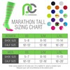 PRO Compression Marathon Socks, Calf-Length Graduated Compression Socks, Unisex (Black,