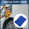 INFINAUTO Cleaning Cloths Towel,Car Drying Plush Cloth Absorbent Microfiber Blue,1pcs